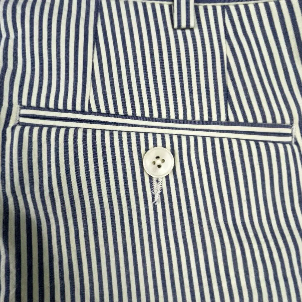 Lauren Ralph Lauren Dress Pants Mens 36x32 Lightweight Blue White Striped